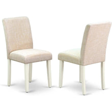 Linen-Upholstered Parsons Dining Chair with High Back for Kitchen Table, Set of 2