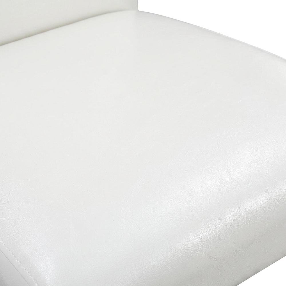 Faux Leather-Upholstered Parsons Dining Chair for Kitchen and Dining Room, Set of 2