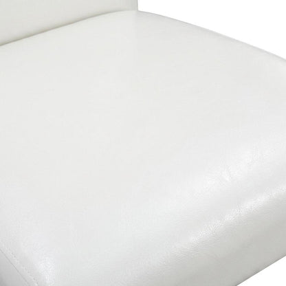 Faux Leather-Upholstered Parsons Dining Chair for Kitchen and Dining Room, Set of 2