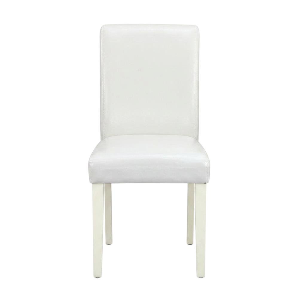 Faux Leather-Upholstered Parsons Dining Chair for Kitchen and Dining Room, Set of 2