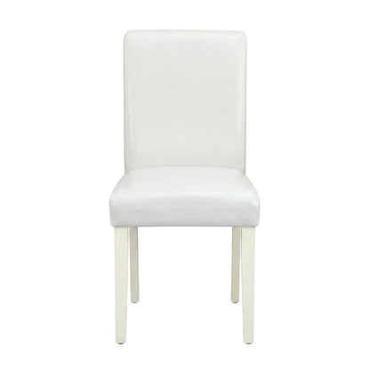 Faux Leather-Upholstered Parsons Dining Chair for Kitchen and Dining Room, Set of 2