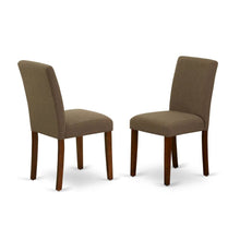 Upholstered Parsons Dining Chair with High Back for Dining Room, Mahogany, Set of 2