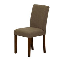 Upholstered Parsons Dining Chair with High Back for Dining Room, Mahogany, Set of 2