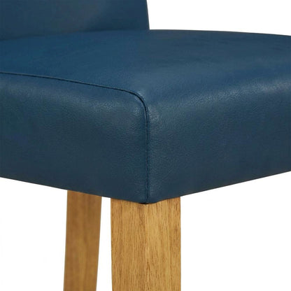 Parsons Dining Chair with High-Back Upholstered Seat for Kitchen, Oak, Set of 2