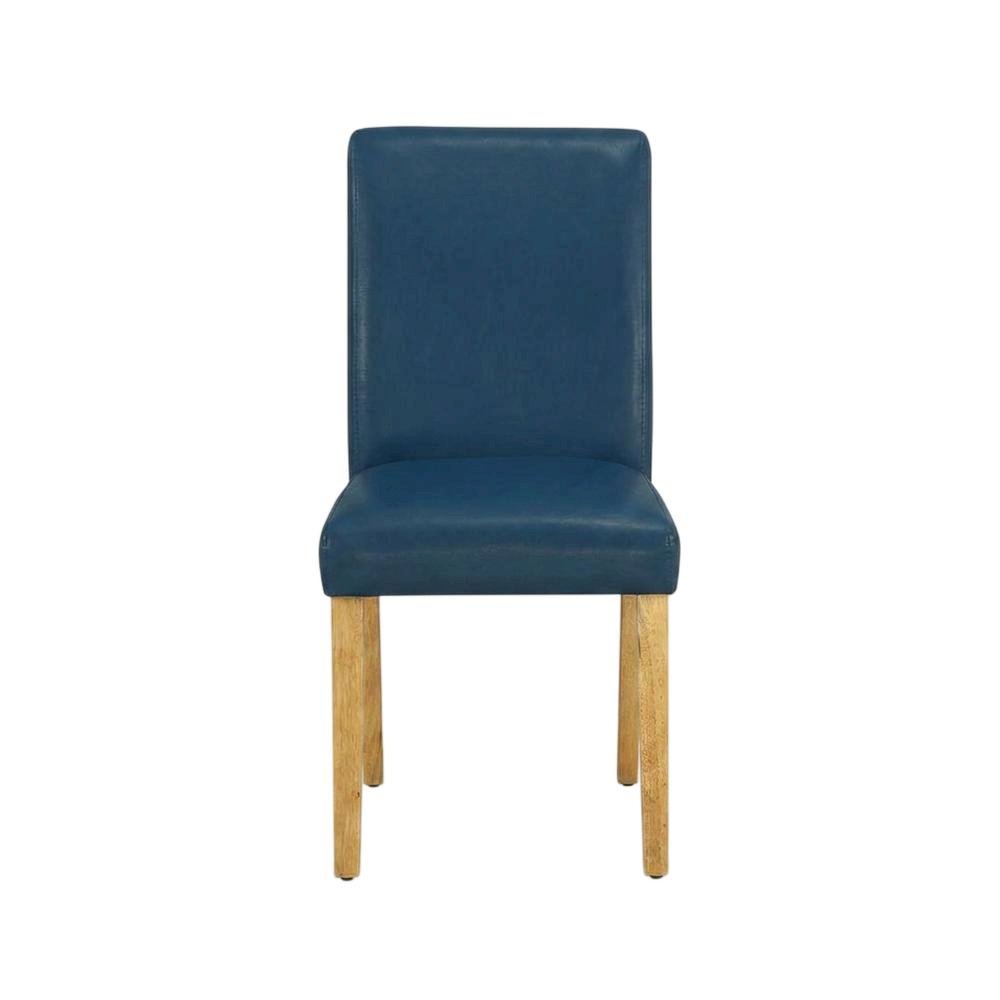 Parsons Dining Chair with High-Back Upholstered Seat for Kitchen, Oak, Set of 2