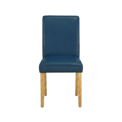 Parsons Dining Chair with High-Back Upholstered Seat for Kitchen, Oak, Set of 2