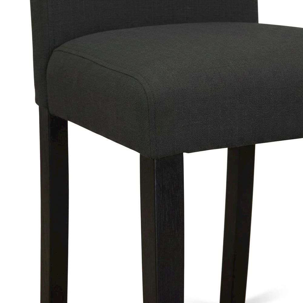 Linen-Upholstered Parsons Dining Chairs with Solid Wood Frame, Set of 2