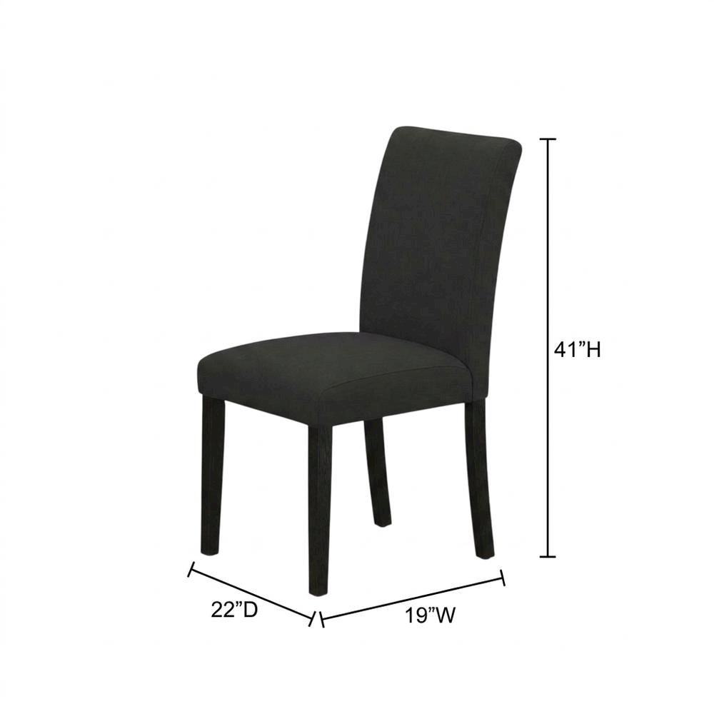 Linen-Upholstered Parsons Dining Chairs with Solid Wood Frame, Set of 2