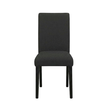 Linen-Upholstered Parsons Dining Chairs with Solid Wood Frame, Set of 2