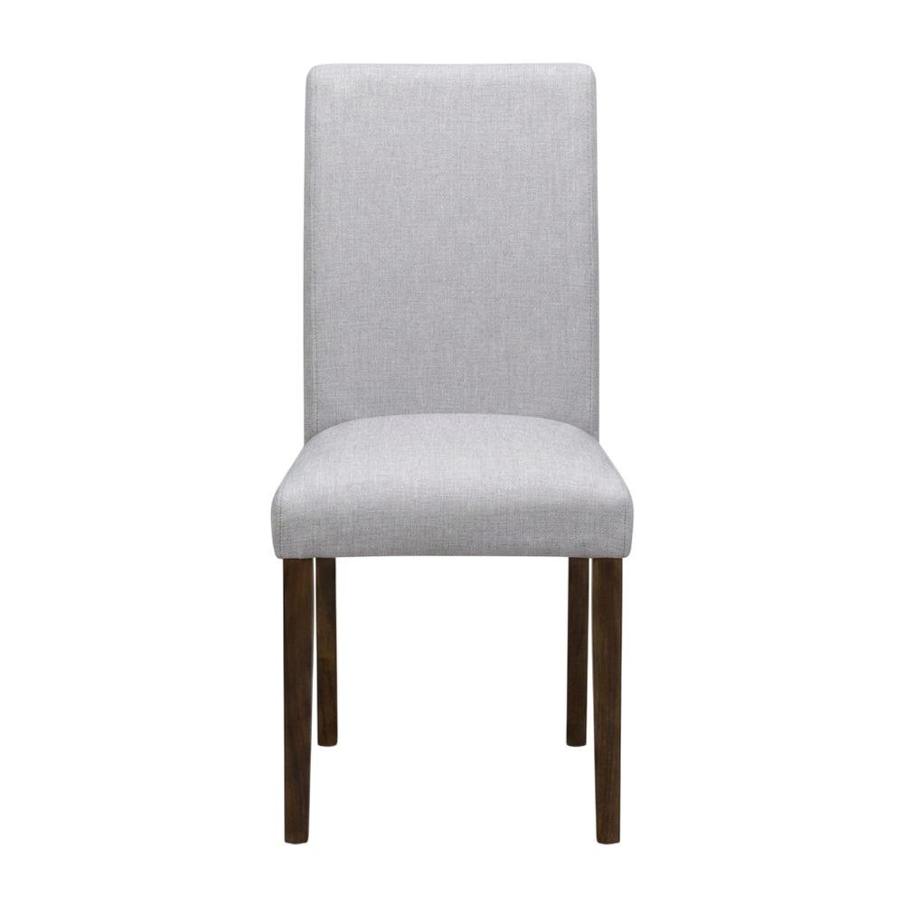 Solid Wood Linen-Upholstered Modern Dining Chair for Dining Room, Set of 2