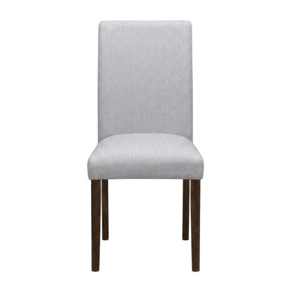 Solid Wood Linen-Upholstered Modern Dining Chair for Dining Room, Set of 2