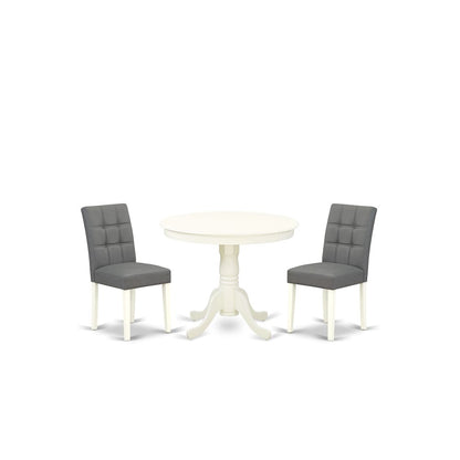 3 Piece Kitchen Table Set consists A Wooden Table