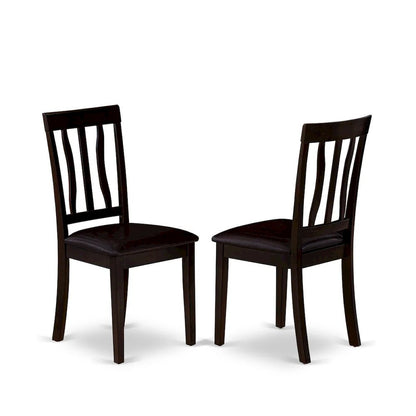 Faux Leather Upholstered Wooden Dining Chairs for Dining Room, Set of 2