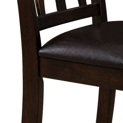 Faux Leather Upholstered Wooden Dining Chairs for Dining Room, Set of 2
