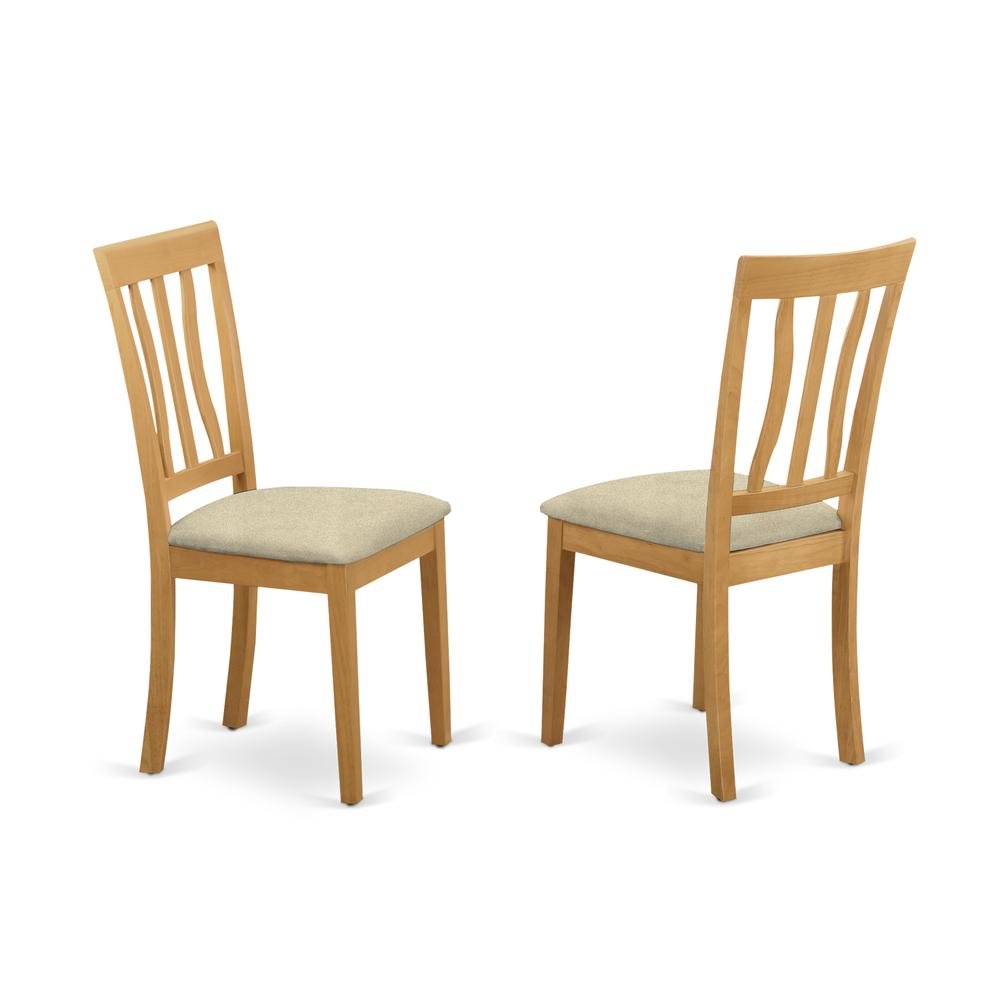 Elegant Wooden Dining Chairs – Cushion Seat Kitchen Chairs, Set of 2