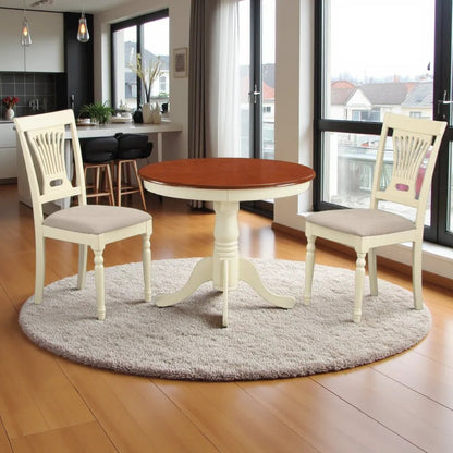 Elegant 3-Piece Dining Table Set – High Top Table & Chairs, White