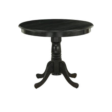 Round Dining Table, Pedestal Base, Cappuccino, Mid-Century, Solid Wood