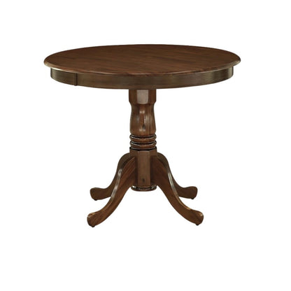 Round Dining Table, Pedestal Base, Walnut, Mid-Century, Solid Wood