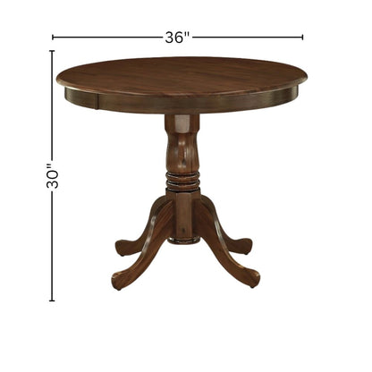 Round Dining Table, Pedestal Base, Walnut, Mid-Century, Solid Wood