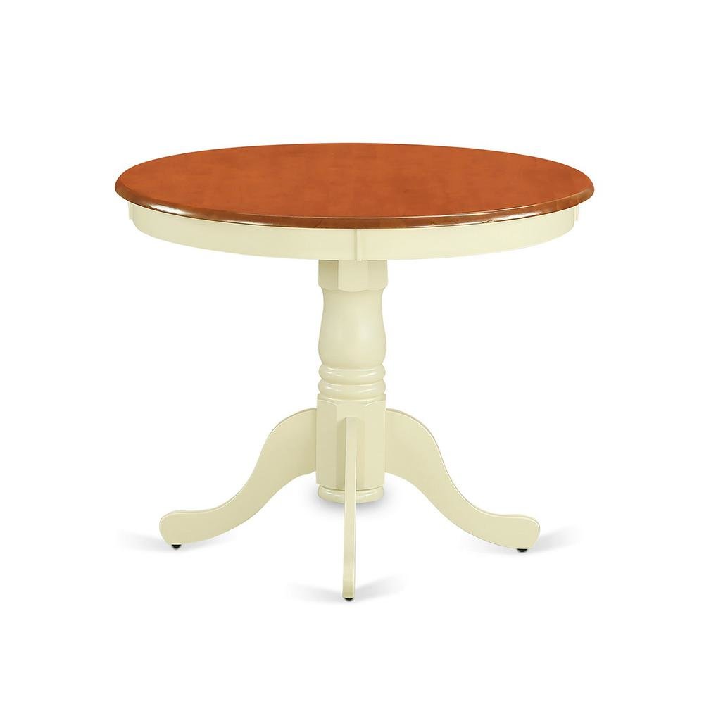 Elegant 3-Piece High Top Table and Chairs Set – White and Brown Finish