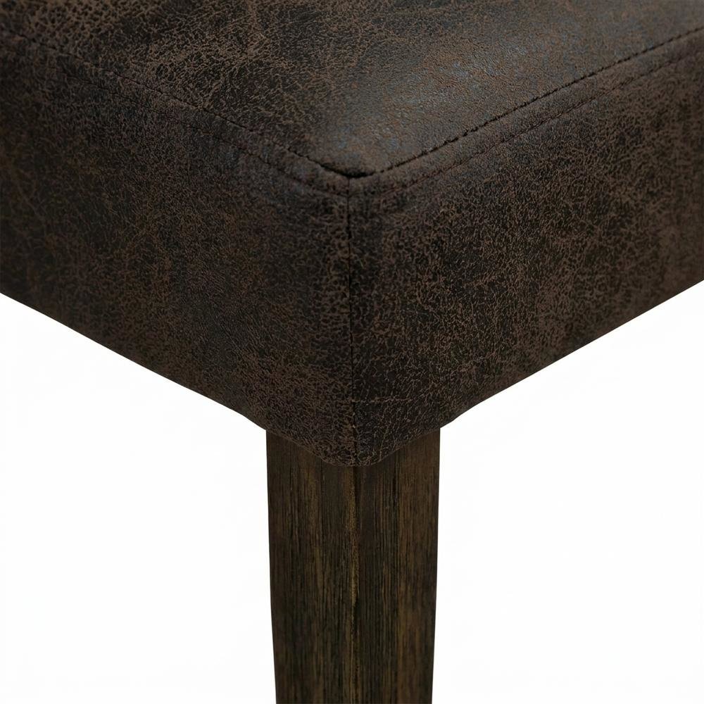 Wooden Parsons Dining Chair, Upholstered Kitchen and Dining Room Chair, Set of 2