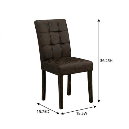 Wooden Parsons Dining Chair, Upholstered Kitchen and Dining Room Chair, Set of 2