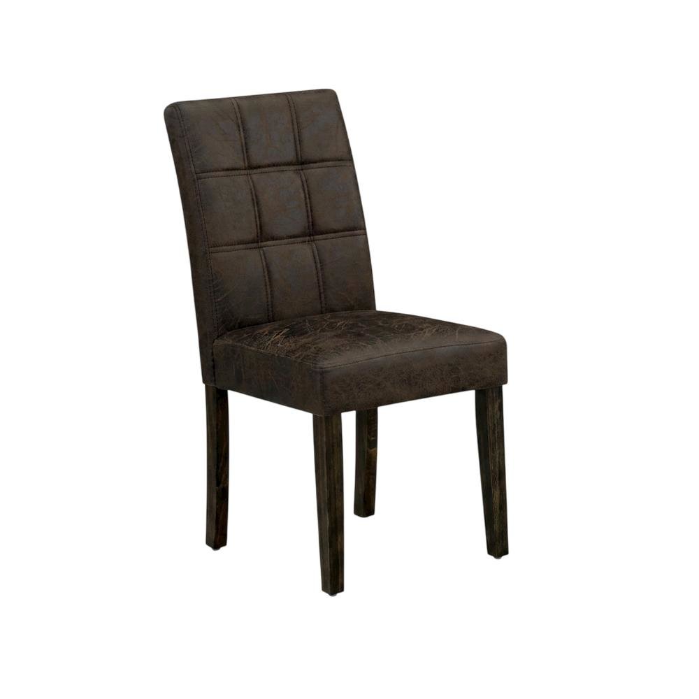 Wooden Parsons Dining Chair, Upholstered Kitchen and Dining Room Chair, Set of 2