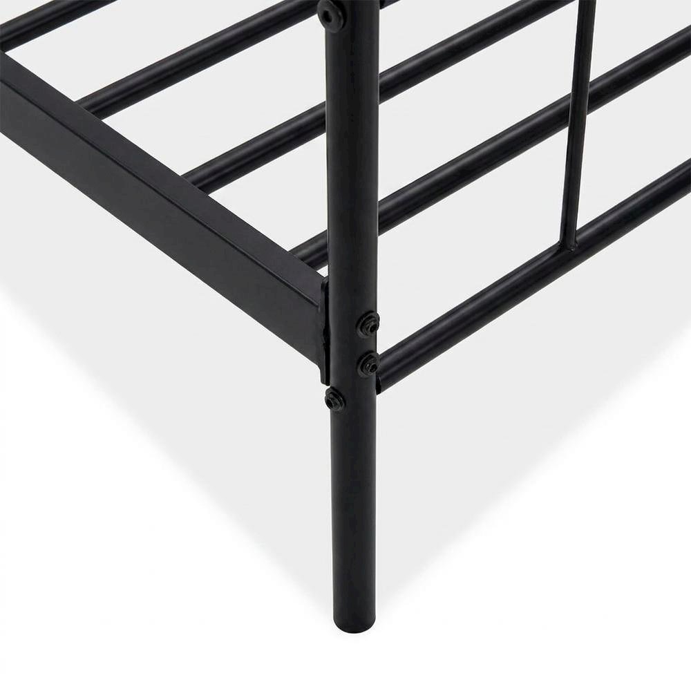 Solid Wood Canopy Bed with Metal Frame, Full Size Canopy Bed Frame