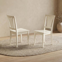 Linen-Upholstered Dining Chair with Wood Legs for Dining Room, Set of 2