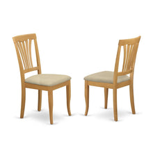 Elegant Wooden Dining Chairs with Cushioned Seat – Set of 2, Oak Finish