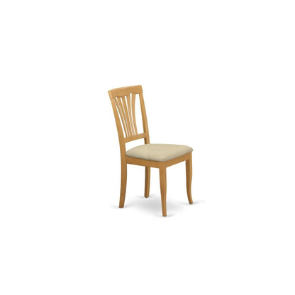 Elegant Wooden Dining Chairs with Cushioned Seat – Set of 2, Oak Finish