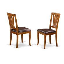 Elegant Wooden Dining Chairs – Faux Leather Kitchen Chairs, Set of 2