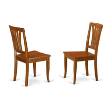 Solid Wood Traditional Dining Chair, Saddle Brown, Set of 2