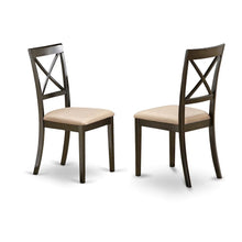 Solid Wood X-Back Dining Chair with Microfiber Upholstered Seat for Dining Room, Set of 2