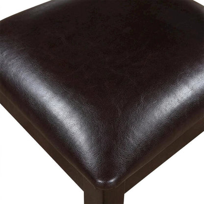 Solid Wood X-Back Dining Chair with Faux Leather Upholstered Seat, Set of 2
