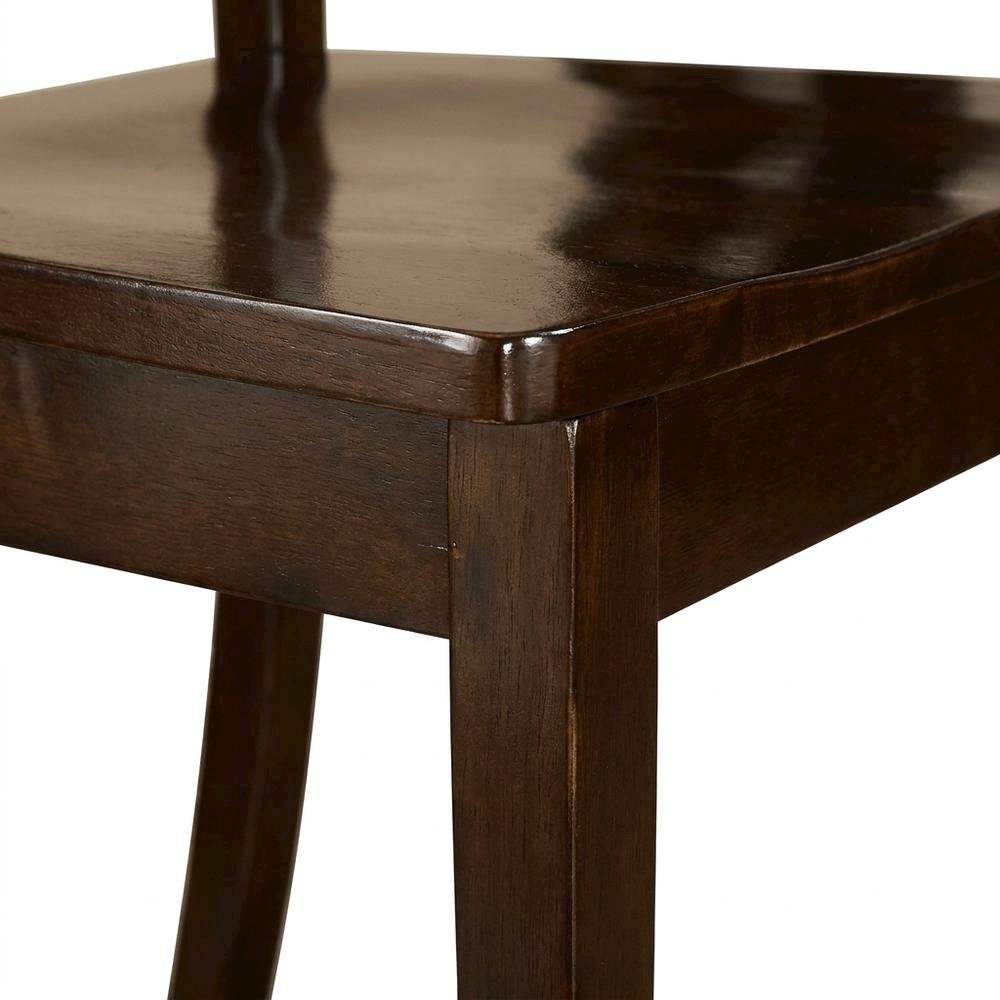 Solid Wood X-Back Dining Chairs with Wood Seat for Dining Room, Set of 2