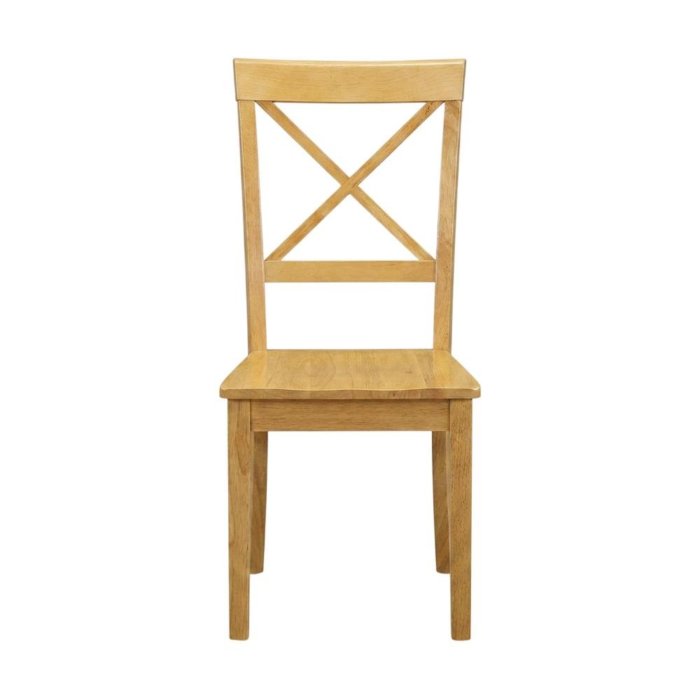 Dining Chair with High Back for Kitchen and Dining Room Table, Oak, Set of 2