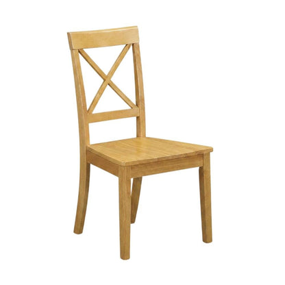 Dining Chair with High Back for Kitchen and Dining Room Table, Oak, Set of 2