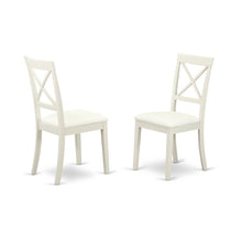 Linen-Upholstered Dining Chair with Solid Wood Legs for Dining Room, Linen White, Set of 2
