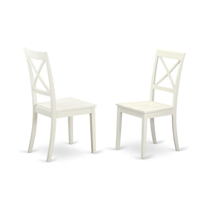 Solid Wood Farmhouse Dining Chairs with X-Back for Dining Room, Set of 2