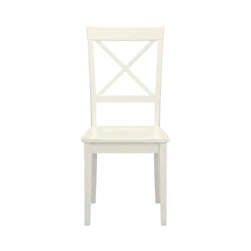 Solid Wood Farmhouse Dining Chairs with X-Back for Dining Room, Set of 2