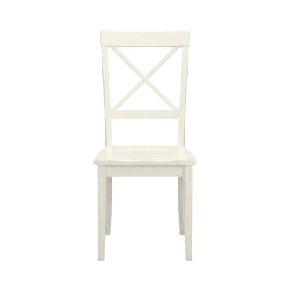 Solid Wood Farmhouse Dining Chairs with X-Back for Dining Room, Set of 2
