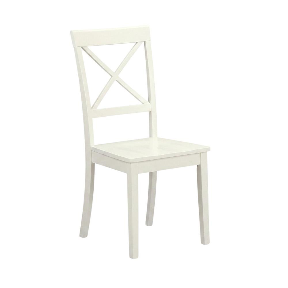 Solid Wood Farmhouse Dining Chairs with X-Back for Dining Room, Set of 2