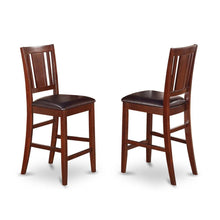Elegant Wooden Bar Stools – Counter Height Chairs with Back, Set of 2