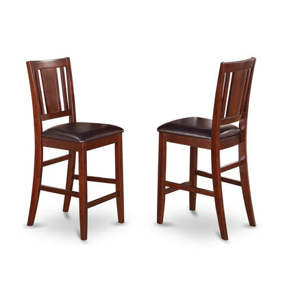 Elegant Wooden Bar Stools – Counter Height Chairs with Back, Set of 2