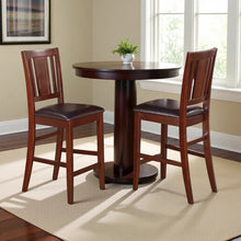 Elegant Wooden Bar Stools – Counter Height Chairs with Back, Set of 2