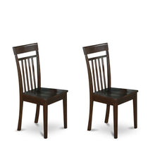 Solid Wood Slat-Back Dining Chairs with Wood Seat for Dining Room, Set of 2