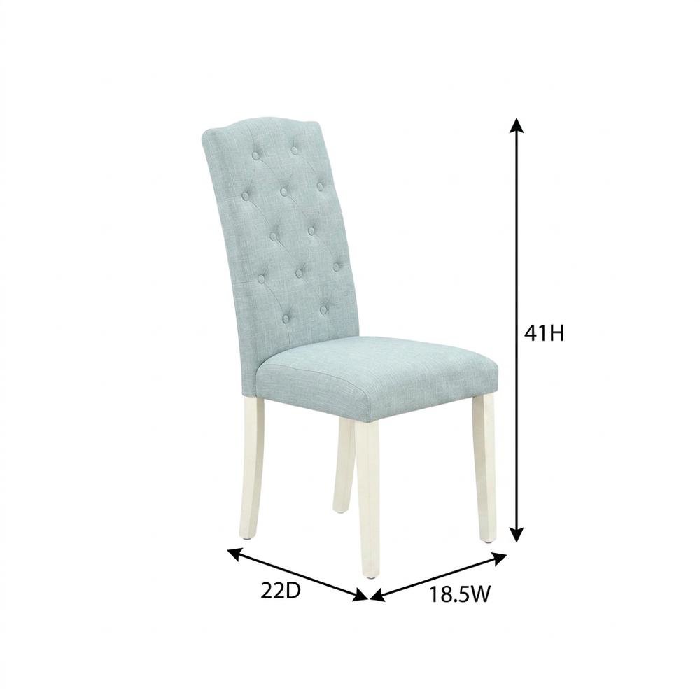 Linen Upholstered Parsons Dining Chair with High-Back for Kitchen Table, Set of 2