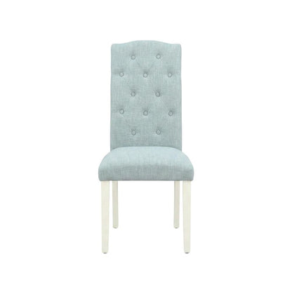 Linen Upholstered Parsons Dining Chair with High-Back for Kitchen Table, Set of 2