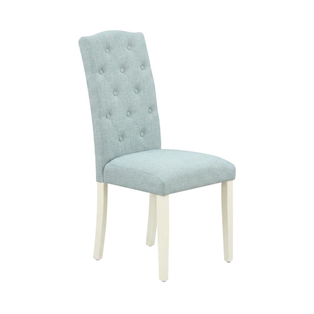 Linen Upholstered Parsons Dining Chair with High-Back for Kitchen Table, Set of 2